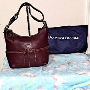 Dooney and Bourke Wine colored Shoulder  Bag with Original Dust Bag